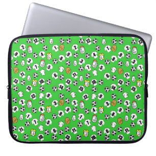Footballs, witte Shirten en ventilatoren Laptop Sleeve
