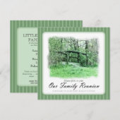 Footbridge Green Custom Family Reunion Uitnodiging (Voorkant / Achterkant)