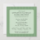 Footbridge Green Custom Family Reunion Uitnodiging (Achterkant)
