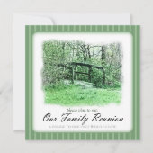 Footbridge Green Custom Family Reunion Uitnodiging (Voorkant)