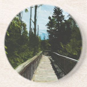 Footbridge over Canadian Canyon Zandsteen Onderzetter