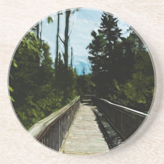 Footbridge over Canadian Canyon Zandsteen Onderzetter (Voorkant)