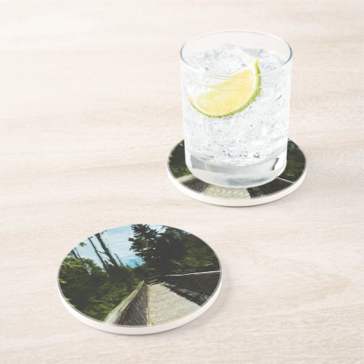 Footbridge over Canadian Canyon Zandsteen Onderzetter (Zijkant)