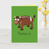 Footbull - Funny Football Bull Kaart (Gele Bloem)