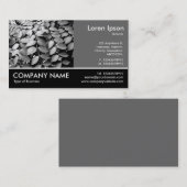 Footed Photo - 60pc grijs - bladeren Visitekaartje (Voorkant / Achterkant)