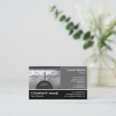 Footed Photo - 60pc grijs - Old UK Radio Dial Visitekaartje (Staand voorkant)