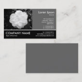 Footed Photo - 60pc grijs - witte camellia Visitekaartje (Voorkant / Achterkant)