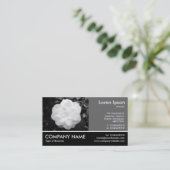 Footed Photo - 60pc grijs - witte camellia Visitekaartje (Staand voorkant)