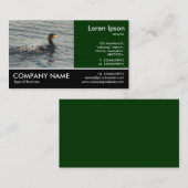 Footed Photo - Cormorant Learning to Swim Visitekaartje (Voorkant / Achterkant)