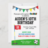 FootGolf verjaardagsuitnodiging | voetbalgolf Kaart (Voorkant)