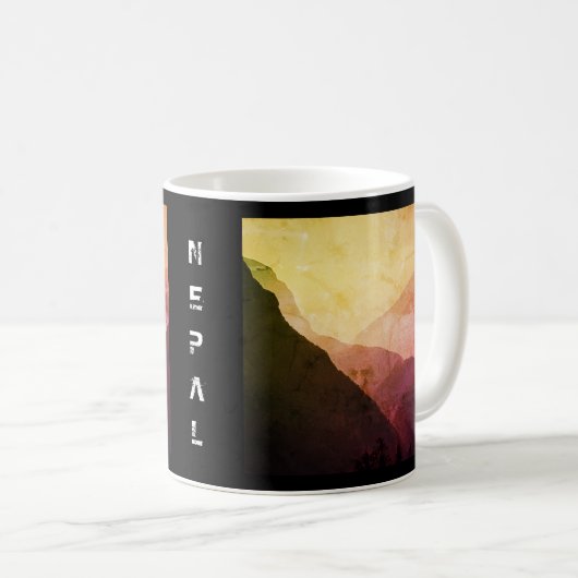 Foothill van de Everest,  Himalaya, Nepal Koffiemok (Voorkant rechts)
