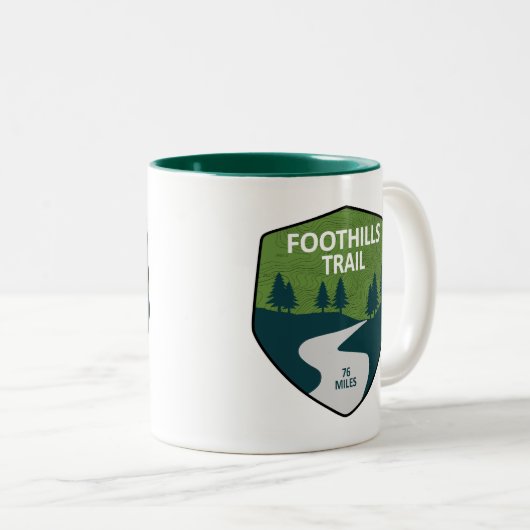 Foothills Trail North Carolina South Carolina Tweekleurige Koffiemok (Voorkant rechts)