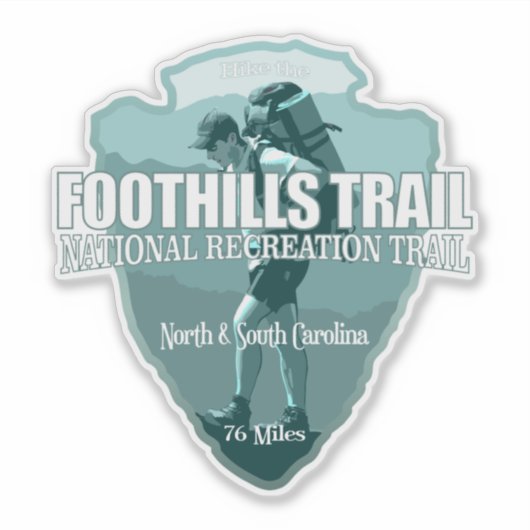 Foothills Trail (pijlpunt T) Sticker (Voorkant)