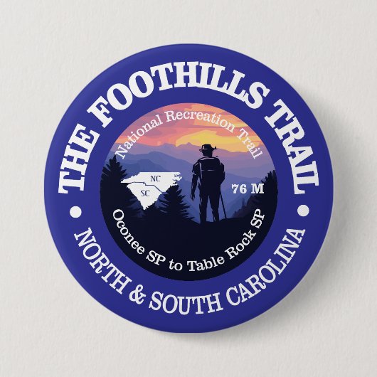 Foothills Trail (rd2) Ronde Button 7,6 Cm (Voorkant)