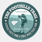 Foothills Trail Ronde Sticker (Voorkant)