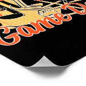 Footll Drip Game Day Sports Footll Mom Go Cheer Or Poster (Hoek)