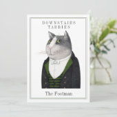 FOOTMAN CAT 5x7 Platte Kaart + Tekst (Staand voorkant)