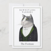 FOOTMAN CAT 5x7 Platte Kaart + Tekst (op Kraft) (Voorkant)