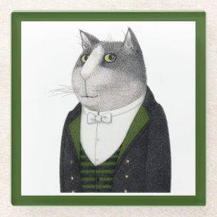 FOOTMAN CAT Glass Drink Onderzetter