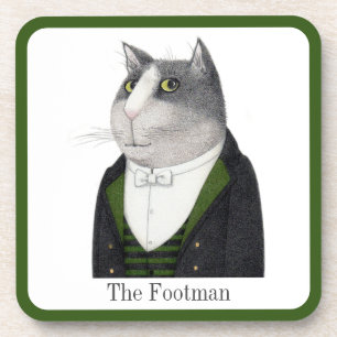 FOOTMAN CAT Hard Plastic Onderzetters + Tekst