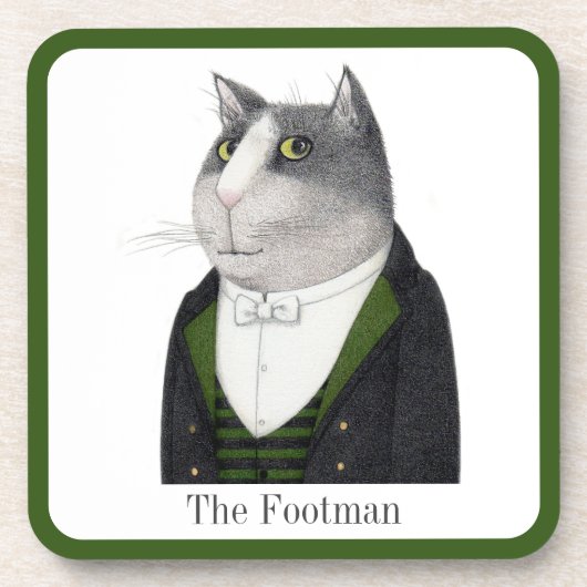 FOOTMAN CAT Hard Plastic Onderzetters + Tekst (Voorkant)