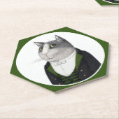 FOOTMAN CAT Hexagon Papier Onderzetters (Schuin)