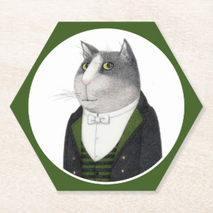 FOOTMAN CAT Hexagon Papier Onderzetters