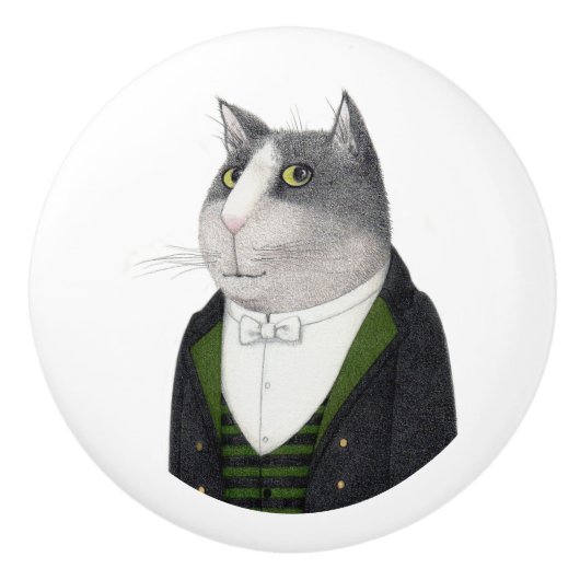 FOOTMAN CAT Keramische knop (Voorkant)