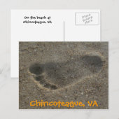 Footprint Chincoteague, VA Briefkaart (Voorkant / Achterkant)