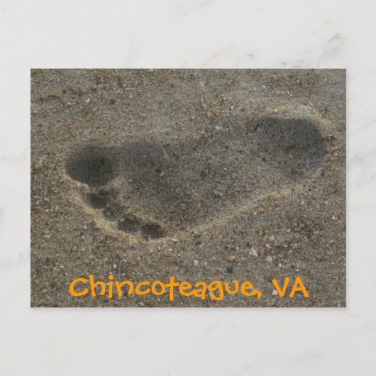 Footprint Chincoteague, VA Briefkaart (Voorkant)