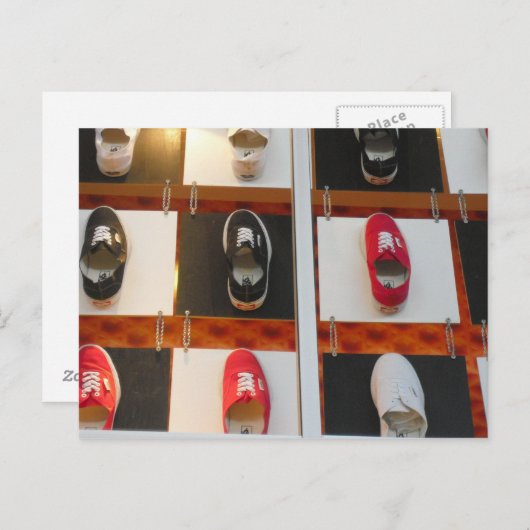 Footprint Shoe Briefkaart (Voorkant / Achterkant)