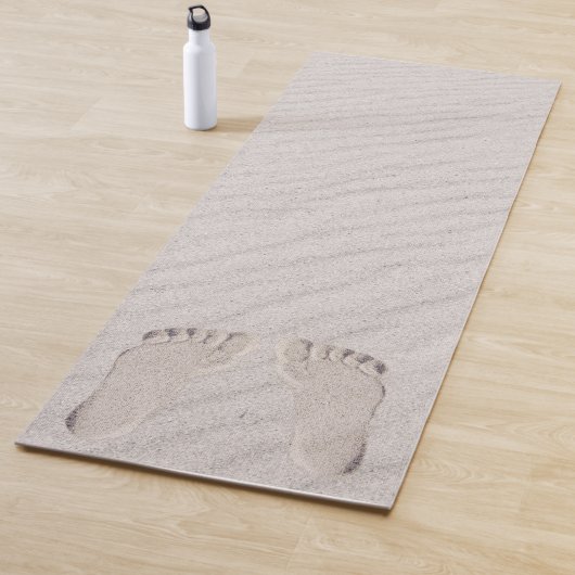 Footprints in Beach Sand Yogamat (In situ)