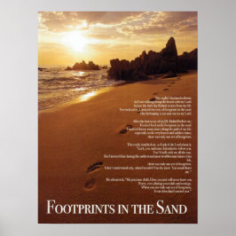 FootPrints in de zand Poster