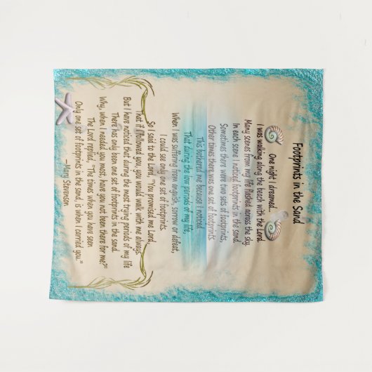 FootPrints in de Zand Wandkleed (Voorkant (horizontaal))