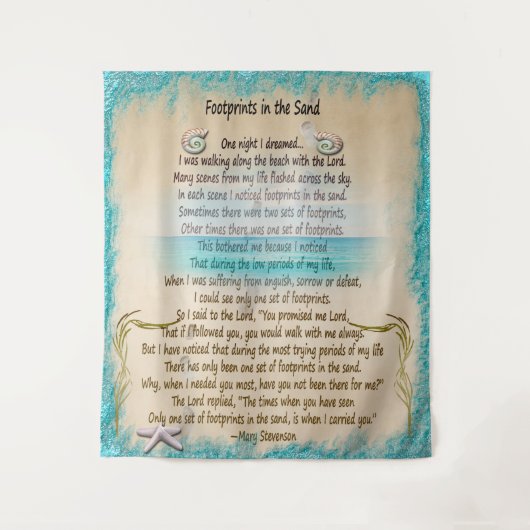 FootPrints in de Zand Wandkleed (Voorkant)