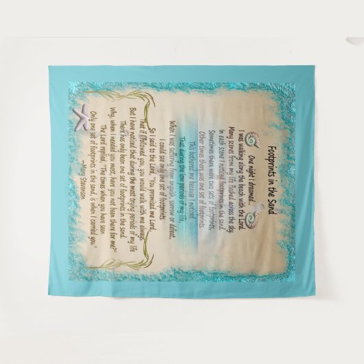 FootPrints in de Zand Wandkleed (Voorkant (horizontaal))