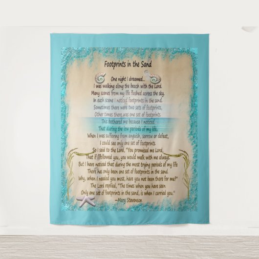 FootPrints in de Zand Wandkleed (Voorkant)