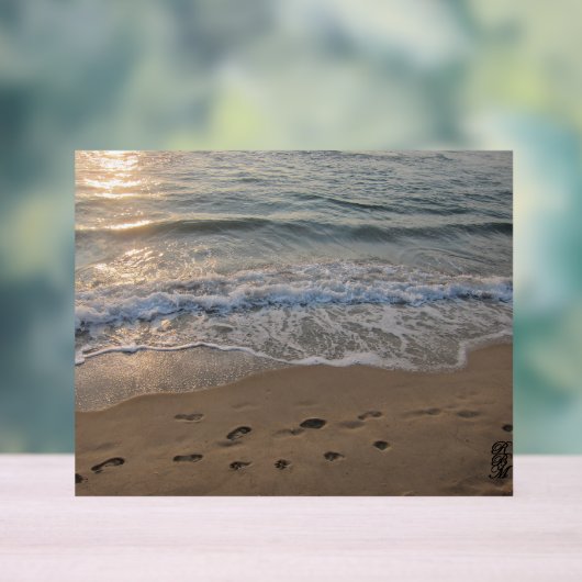 Footprints in the Sand Acryl Bord (Neutraal)