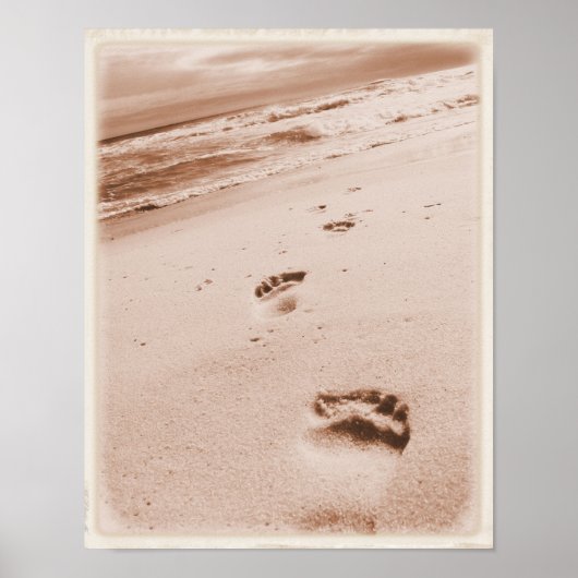 Footprints in the Sand Poster (Voorkant)