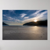 Footprints In The Sand Quote Poster (Voorkant)