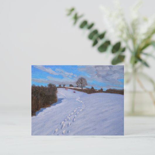 Footprints in the Snow 2009 Briefkaart (Staand voorkant)