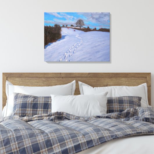 Footprints in the Snow 2009 Canvas Afdruk (Insitu (Slaapkamer))
