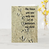 Footprints Note Card Kaart (Gele Bloem)