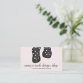 Footwear Girly Polka Dots Sock Visitekaartje (Staand voorkant)