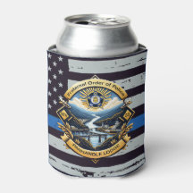FOP Lodge 83 dunne blauwe lijn kan Coozie