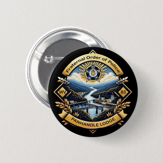 FOP Lodge 83 Ronde Button 5,7 Cm (Voorkant /achterkant)