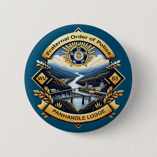 FOP Lodge 83 Ronde Button 5,7 Cm (Voorkant)
