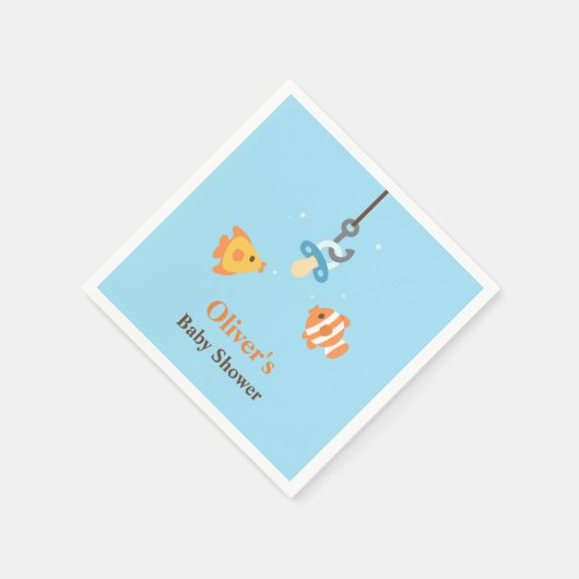 Fopspeen Fish Bait Vis Baby shower Supplies Servet (Hoek)