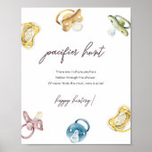 Fopspeen Hunt Baby shower spel Poster (Voorkant)