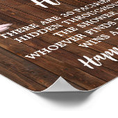 Fopspeen Hunt Game AA Cowgirl Baby shower Sign Poster (Hoek)